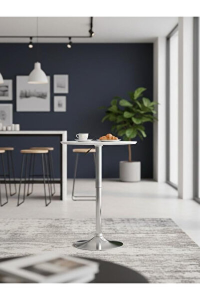 BEC13 Modern round bar table with adjustable height