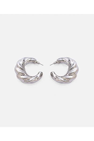 İpekyol Textured and Voluminous Hoop Earrings
