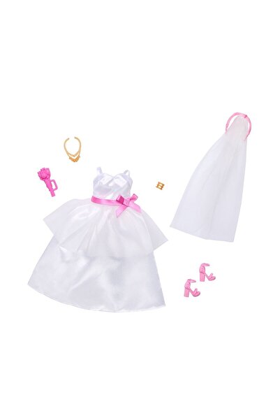 Barbie HWV76 + Ken Fashion - Gelin Aksesuarları (Bebekler ürüne dahil değildir.)