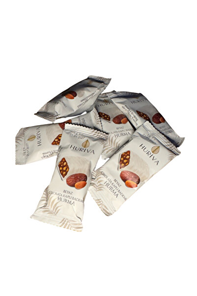 Huriva Beyaz Çikolatalı Bademli Hurma Barı 500 GR