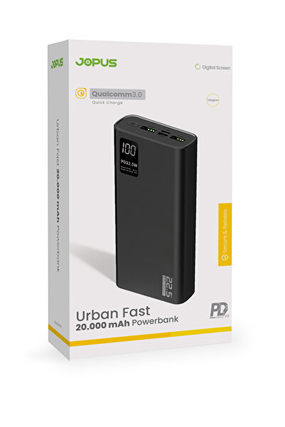 Jopus 20000mAh PowerBank PD 22.5W Hızlı Şarj - Dijital Ekranlı - Taşınabilir ...