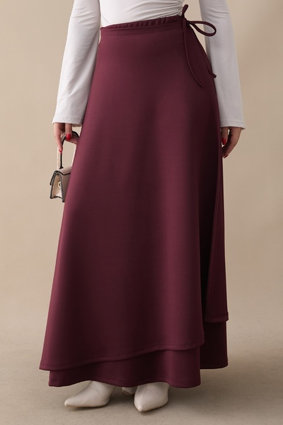 InStyle Спідниця бордового кольору з бічним застібанням