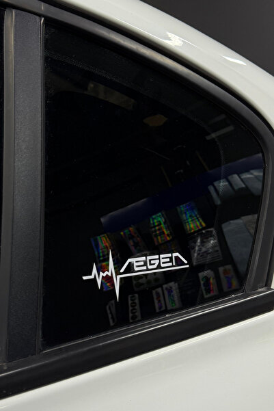 Banxtre Fiat Egea için Ritim Çizgili Egea Yazı Sticker 12CM(1 Adet)