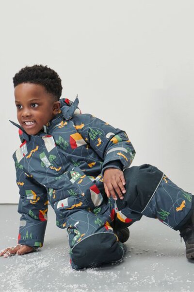 Tchibo جاكيت بأكمام طويلة بغطاء رأس للأطفال الصغار، أزرق