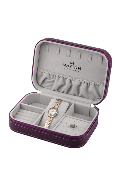 Nacar Sapphire Glass Silver - Rose Women's Watch |   With Special Box |   Nc3...