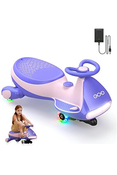 Hibobi Premium Store-Style Electric Wiggle Car with Bluetooth, LED Lights & A...