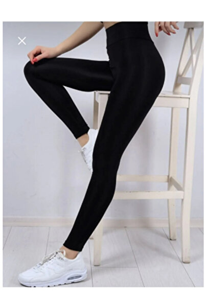 BiavSi Black High Waist Women's Daily and Sports Leggings with Lifting Effect