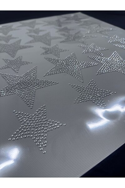 Pratik aksesuar SS10 KRİSTAL ÜTÜ İLE YAPIŞTIRILABİLİR 10X10 6X6 24 YILDIZ HAZ...