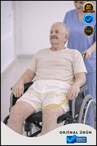 Overbazaar Εσώρουχα ασθενών με ραβδώσεις, μακριά, που πλένονται και απορροφού...