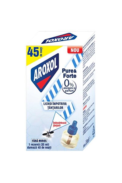 Aroxol Set of 4 x Aroxol Mosquito Repellent Liquid, Pure & Forte, 35 ml