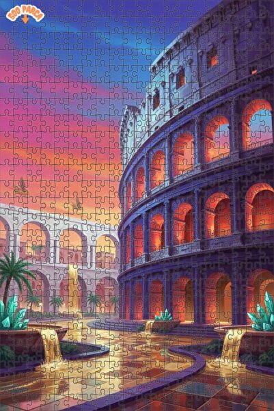 Teona Ahşap لوحة زيتية تصور الإمبراطورية الرومانية القديمة، لغز خشبي بإطار من...