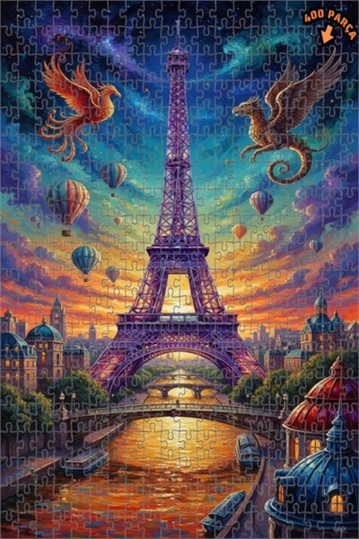 Teona Ahşap لغز خشبي بإطار ذو طابقين بمظهر لوحة زيتية من سلسلة حكايات باريس 4...