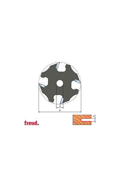 Freud 58- Επιμεταλλωμένος κόφτης αυλακώσεων CMS για άξονα Z=4, d 8, h 1.5, DI...