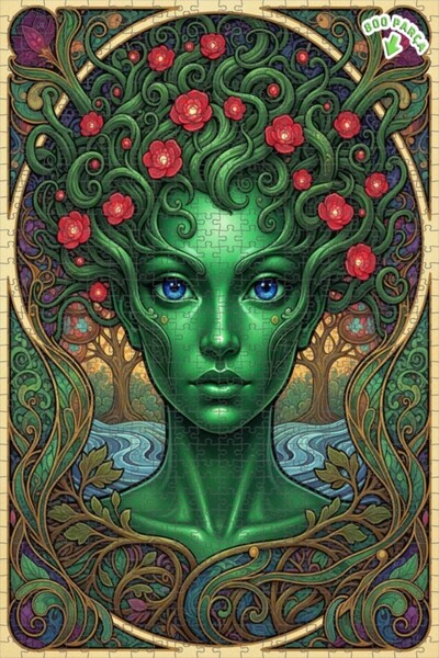 Teona Ahşap لغز خشبي بإطار مزدوج الطبقات من جرين نيتشر نيمز 800 قطعة 70x50