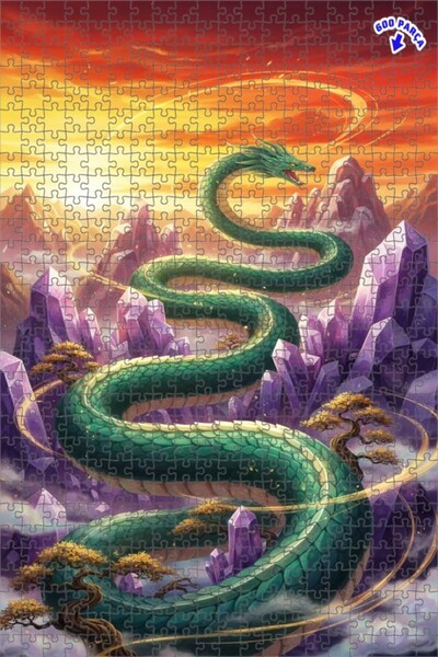 Teona Ahşap لغز خشبي بإطار مزدوج الطبقات من ديزاين دراغون آرت 600 قطعة 50x35