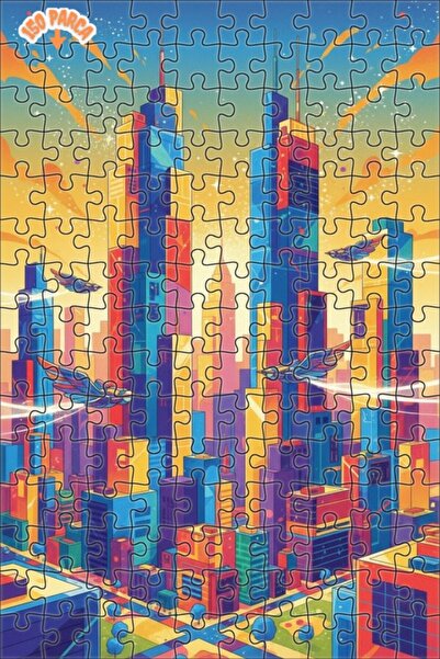 Teona Ahşap لغز خشبي بإطار مزدوج الطبقات من Future City Dream 150 قطعة 20x30