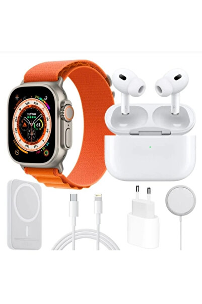 TodayShop Set complet ceas inteligent X8 - Căști wireless + Încărcător wirele...