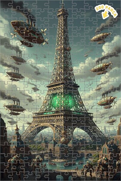 Teona Ahşap لغز خشبي مؤطر على شكل برج إيفل ذو طابقين، يتم تجميعه باستخدام الط...