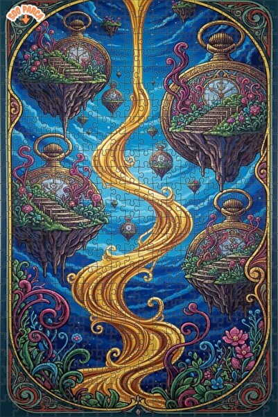 Teona Ahşap لغز خشبي على شكل برج ساعة بطبقتين مع إطار 500 قطعة 50×30