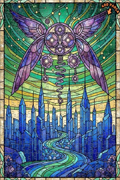 Teona Ahşap لغز خشبي للمدينة المفقعة والجسم الميكانيكي المجنح من ميستيك، 400 ...