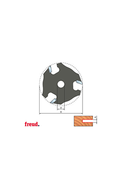 Freud 56- Επιμεταλλωμένος κόφτης αυλακώσεων CMS για άξονα Z=3, ύψος 1,98, βάθ...