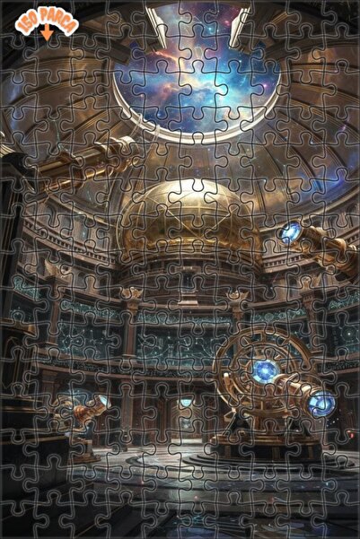 Teona Ahşap لغز خشبي بإطار ذو طابقين بمظهر لوحة زيتية لغرفة المراقبة الكونية ...