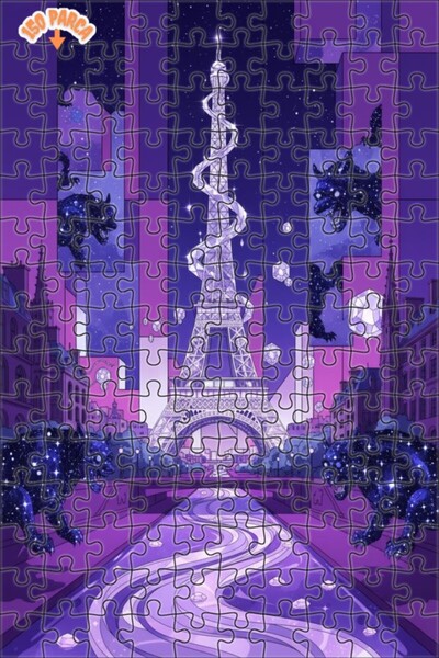 Teona Ahşap برج إيفل، فهدات الليل البرية، لغز خشبي بإطار مزدوج الطبقات، 150 ق...