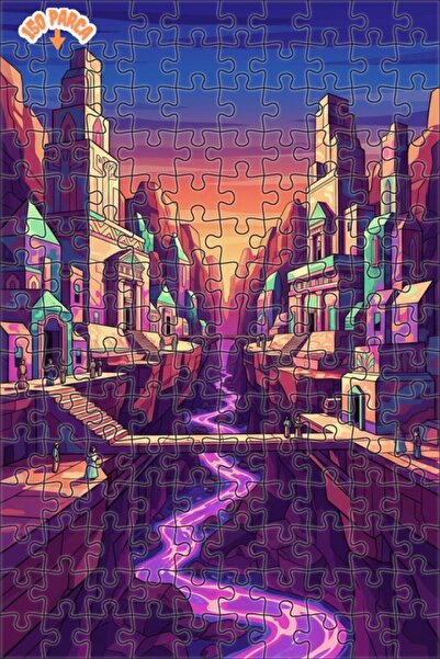 Teona Ahşap لغز خشبي بإطار مزدوج الطبقات من فانتاستيك فالي سيتي 150 قطعة 20x30