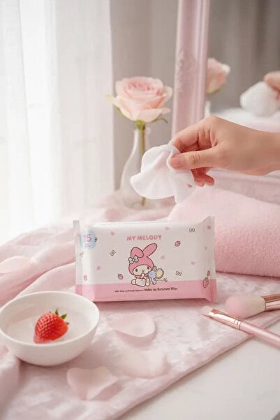 SANRIO Lisanslı My Melody Yüz Temizleme Mendili Çilek Özlü 12.5 Cm