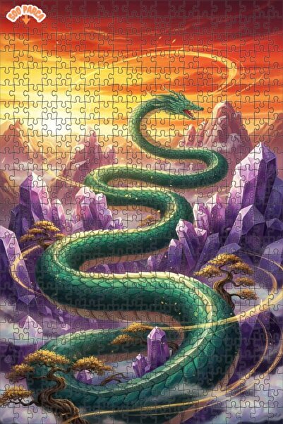 Teona Ahşap لغز خشبي بإطار مزدوج الطبقات من ديزاين دراغون آرت 500 قطعة 50x30