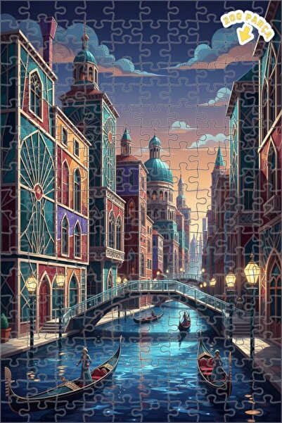 Teona Ahşap لغز خشبي مؤطر بطبقتين من فينيسيا الخيالية 200 قطعة 25×35