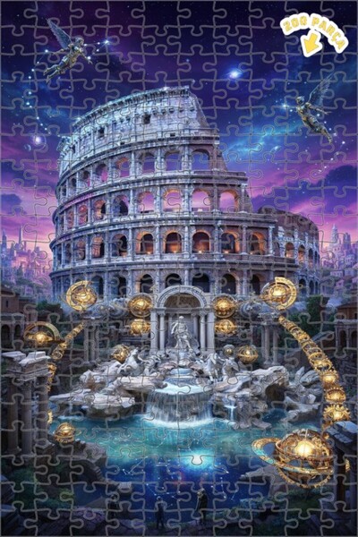 Teona Ahşap لغز خشبي بإطار مزدوج الطبقات من كوزميك روما وندرلاند 200 قطعة 25x35