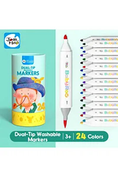 DOMİ Jar Melo Washable Dual Tip Markers - 24 Colors