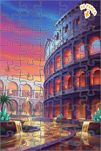 Teona Ahşap لوحة فنية زيتية تصور الإمبراطورية الرومانية القديمة، لغز خشبي بإط...