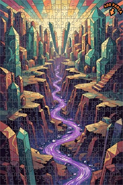 Teona Ahşap لغز خشبي بإطار ذو طابقين بمظهر الألوان المائية من كريستال فالي در...