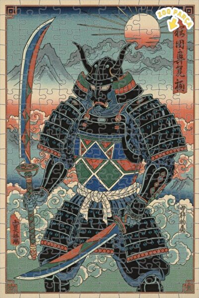 Teona Ahşap لغز خشبي مطبوع عليه ساموراي محارب، لغز خشبي مؤطر بطبقتين 200 قطعة...