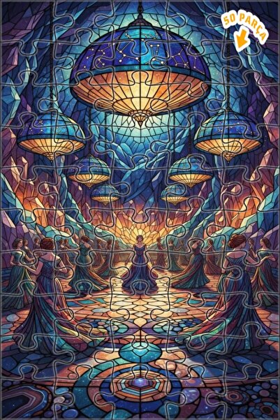 Teona Ahşap لغز خشبي مؤطر ذو طبقتين من سلسلة سكاي سالون دانس كولورز، 50 قطعة،...