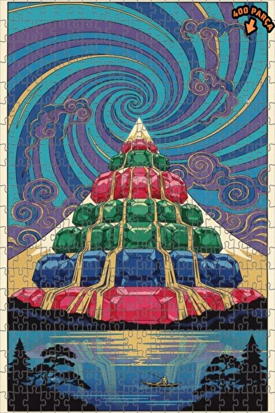 Teona Ahşap لغز خشبي بإطار مزدوج الطبقات من كريستال ماونتن آند بوتيك رايدر 40...