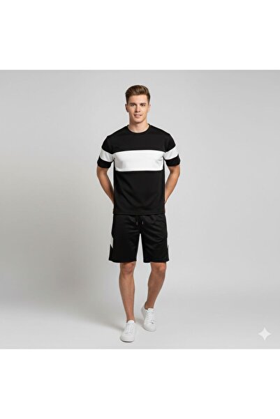 one2tex Scuba T-Shirt and Shorts Bottom Top 2-Piece Set