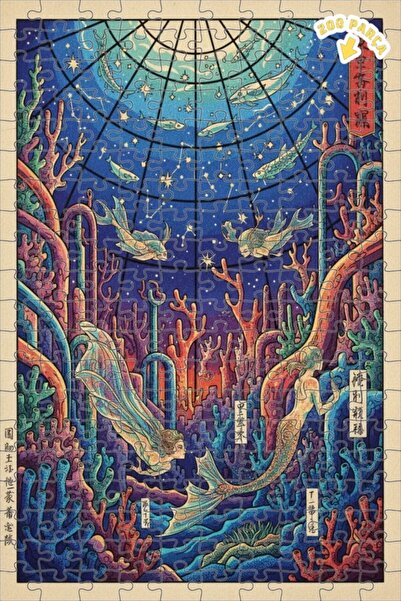 Teona Ahşap لغز خشبي ملون بإطار مزدوج الطبقات من ديزاين فورست، 200 قطعة، 25×3...