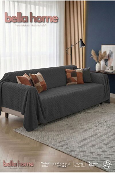 Bella Home Wellsoft Süngerli Koltuk Örtüsü – Yumuşak Dokulu, Kaymaz Taban - A...
