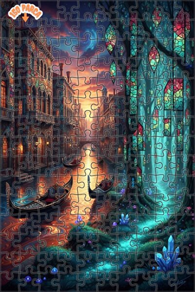 Teona Ahşap لغز خشبي مؤطر ذو طابقين من سلسلة فن القصص الخيالية السحرية في الب...