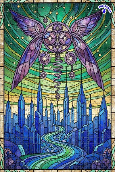 Teona Ahşap لغز خشبي من ميستيك كراكد جلاس سيتي آند فلِد ميكانيكال إنتيتي، 600...