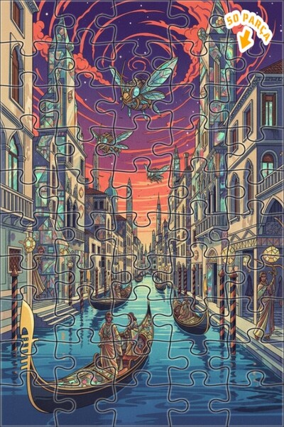 Teona Ahşap لوحة زيتية لنجوم البندقية الغامضة وحرب الحشرات، لغز خشبي بإطار من...