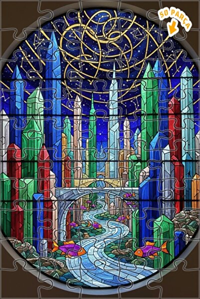 Teona Ahşap لغز خشبي بإطار من طابقين بتصميم فني حديث يشبه مدينة كريستالية 50 ...