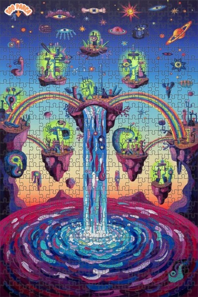 Teona Ahşap لغز الغالاكسي المغامرة: شلالات المجرة، لوحة زيتية ذات طابقين، لغز...