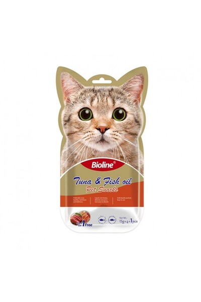 Bioline Cat Treats Tuna & Fish 5x15gm