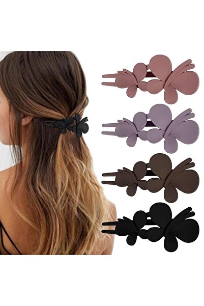 Arabest مشابك شعر على شكل فراشة، مشبك شعر منحني على شكل منقار بطة، دبوس شعر ع...