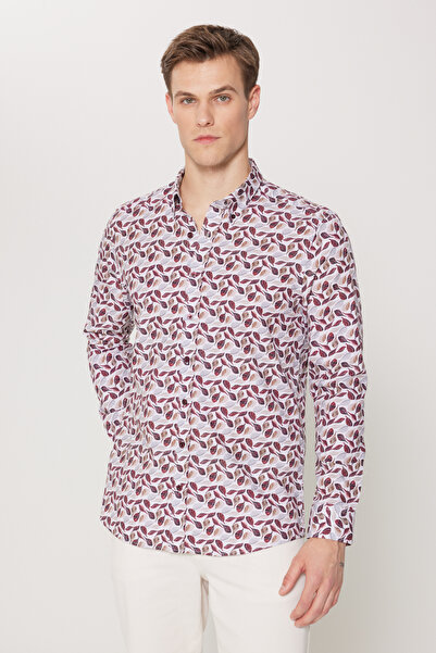 AC&Co / Altınyıldız Classics Men's Beige-Burgundy