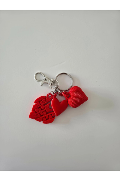 Orvia Life سلسلة مفاتيح فضية على شكل قلب، زينة للحقائب